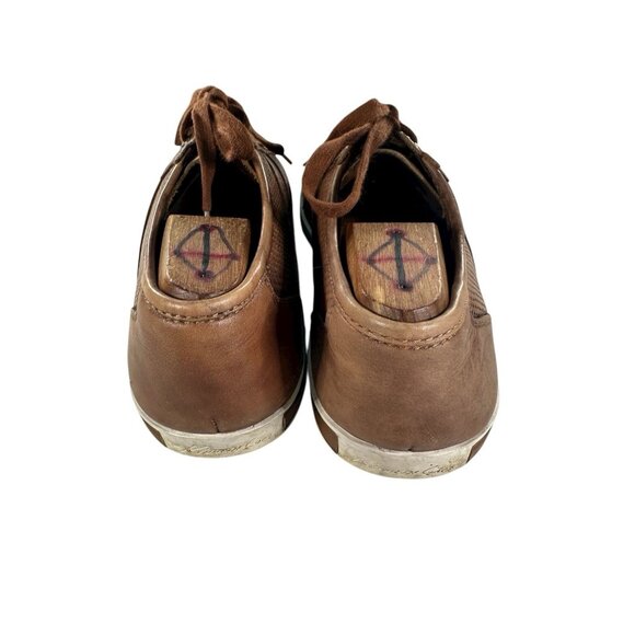 Kenneth Cole New York Size Mens Size 9.5 M Brown Leather Sneakers - Picture 3 of 9